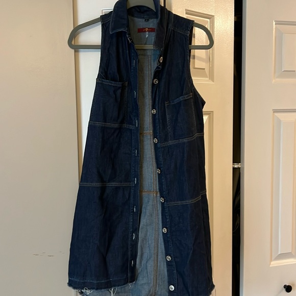 7 For All Mankind Denim Dress - Picture 1 of 1